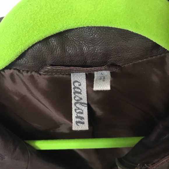 Caslan Leather Brown Jacket - Picture 2 of 5